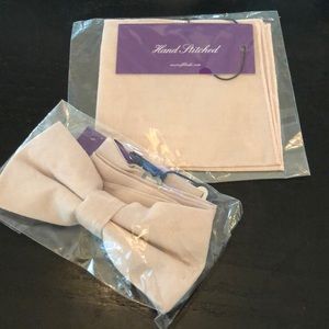 Handmade bow tie and pocket square